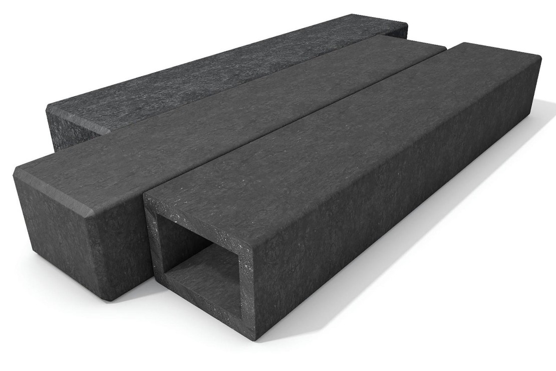 Traverse paysagère verticale en plastique recyclé 100 cm