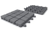 Dalle grise 16 pavés plastique recyclé 50 x 50 cm