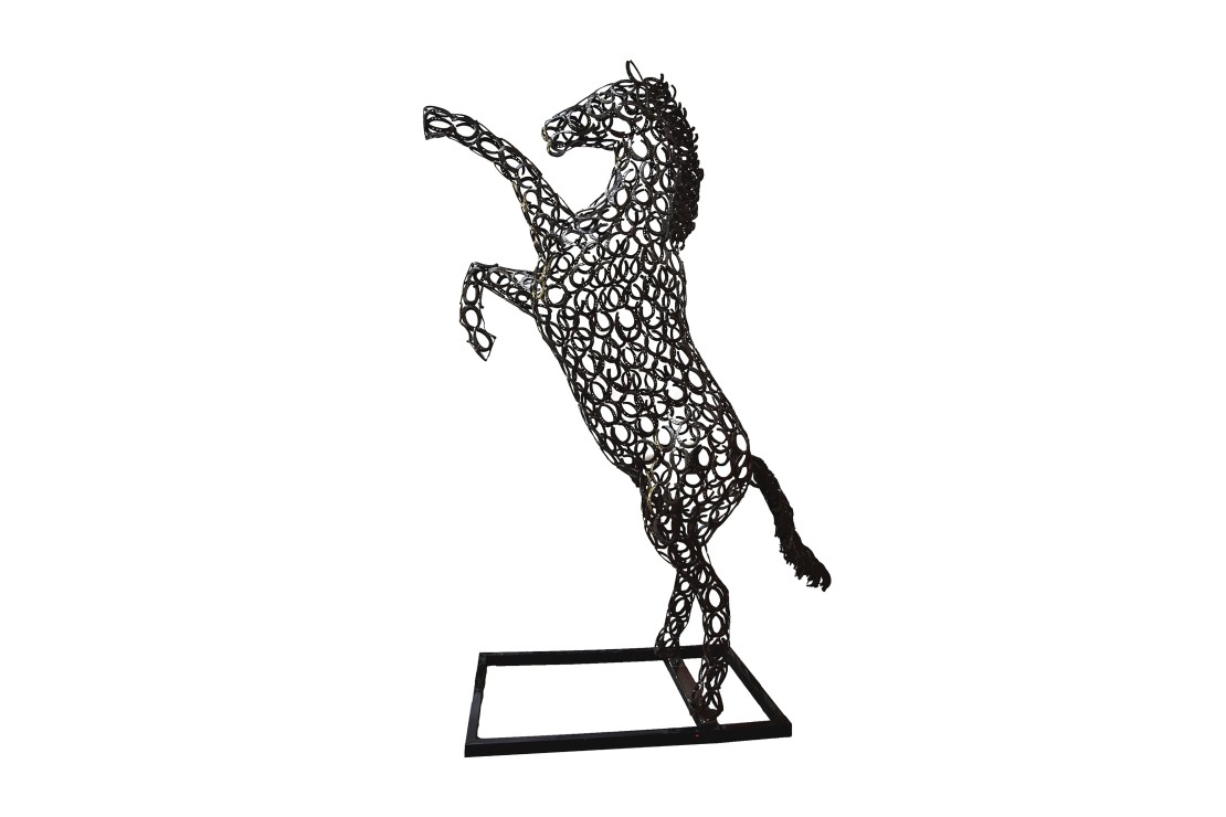 Sculpture Cheval metal recyclé