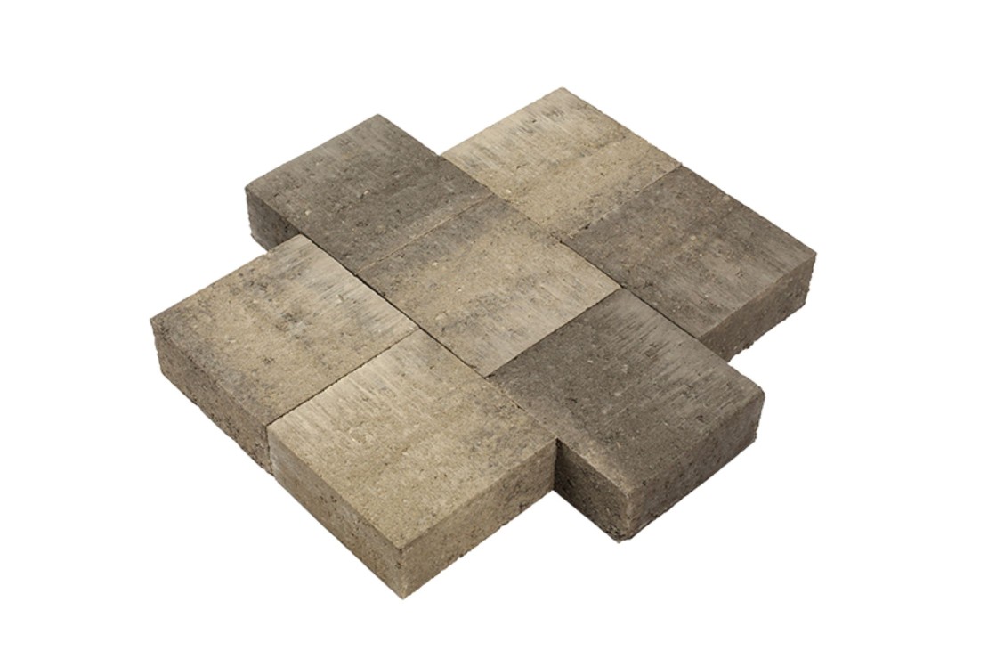 Pavé en béton avec bords droits coloris gris noir