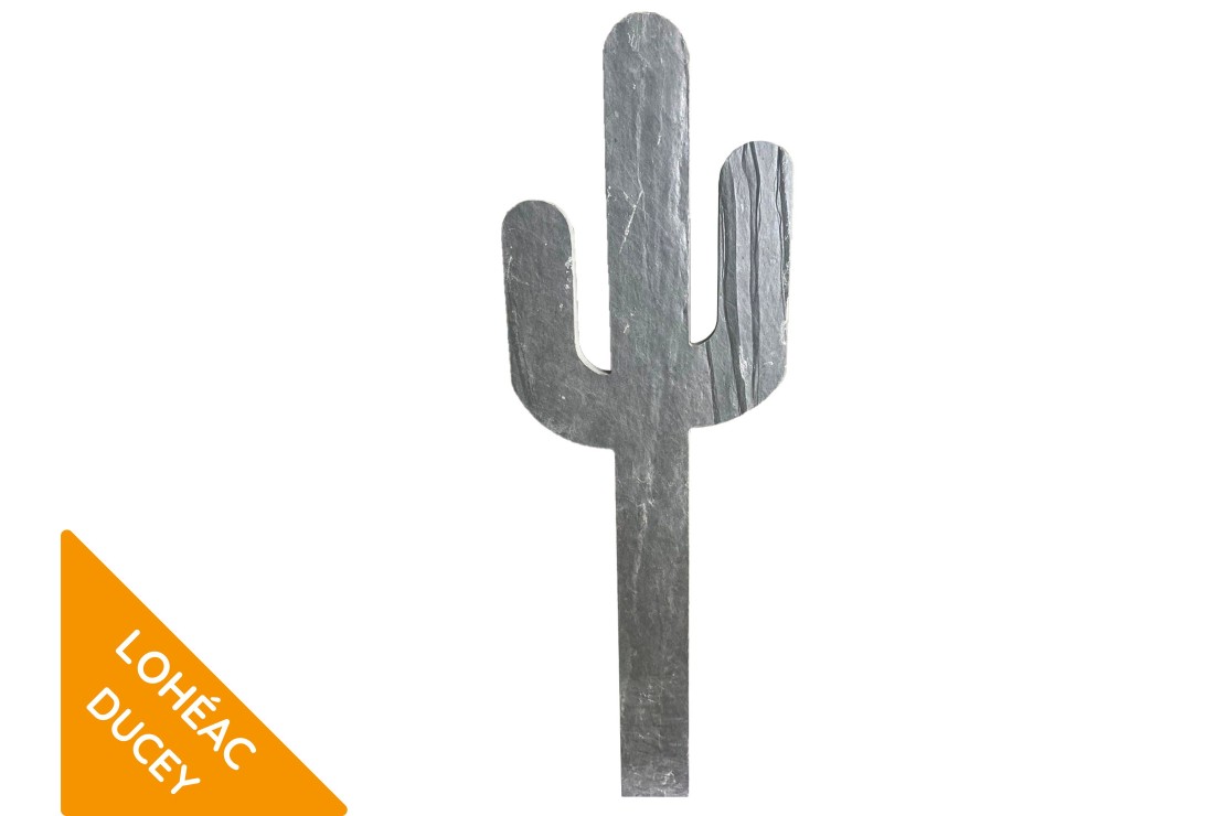 Statue Cactus Ardoise