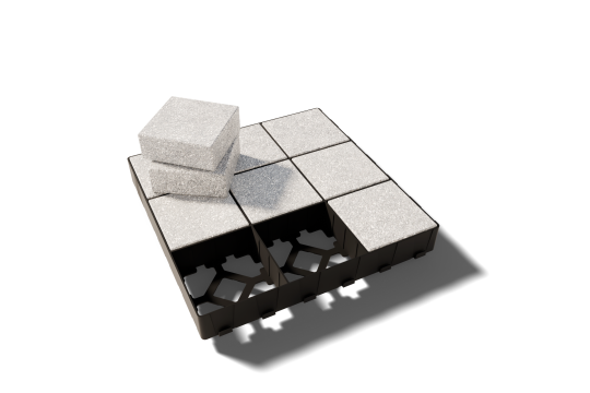 dalle plastique pour 9 pavés pavea