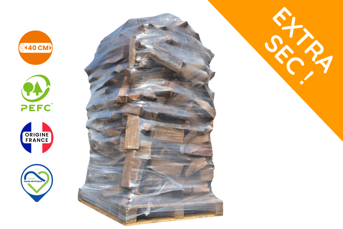 Bois de chauffage extra sec bûches de 40 cm