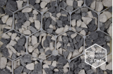 Gravillons noirs et blancs en stabilisateur pour allées carrossables