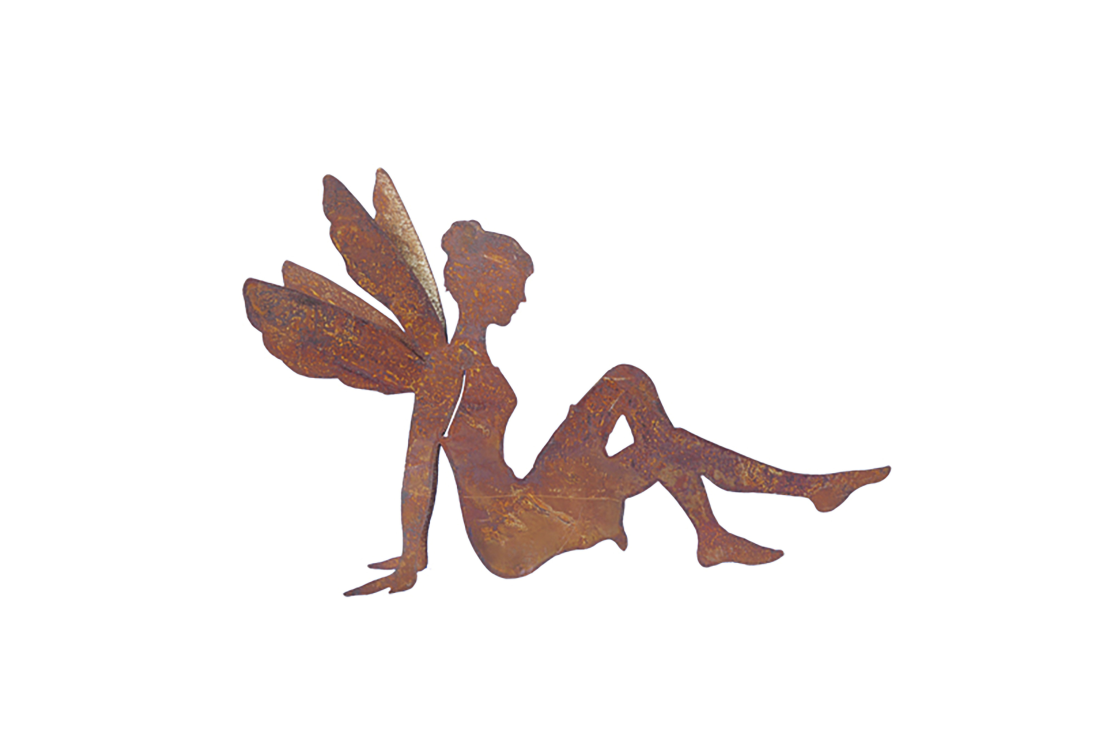 Fée en Métal Rouillé : Poésie au Jardin (H.70 cm)