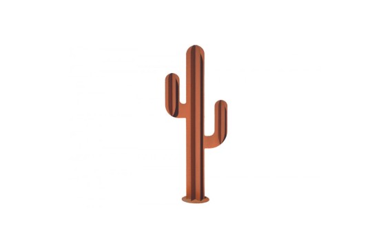 Statue jardin cactus acier corten