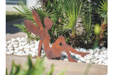 Fée en Métal Rouillé : Poésie au Jardin (H.70 cm)