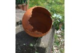 Boule Déco acier corten Ouverte