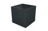 Bac à fleurs carré Eos gris anthracite