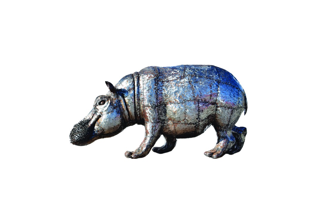 Statue de jardin décorative hippopotame