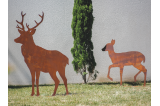 Couple cerf et biche pour une déco jardin proche de la nature