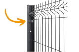Fixation sur poteau wiclip Anthracite