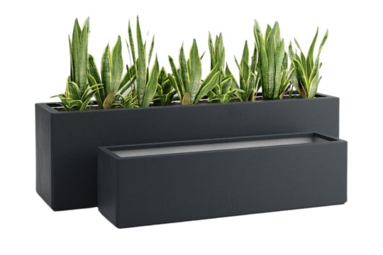 Jardinière Gaïa gris anthracite