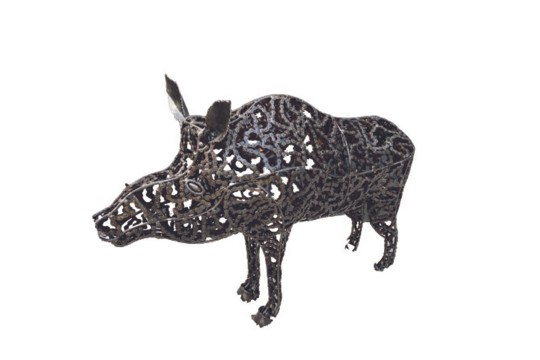 statue de jardin en métal hauteur 65 cm