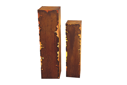 colonne style corten 2 hauteurs