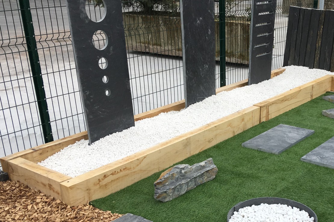 Gravier roulé trio mosaic 15/25 mm blanc, beige , bleu