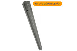 Poteau départ pour clôture béton à motif simple face
