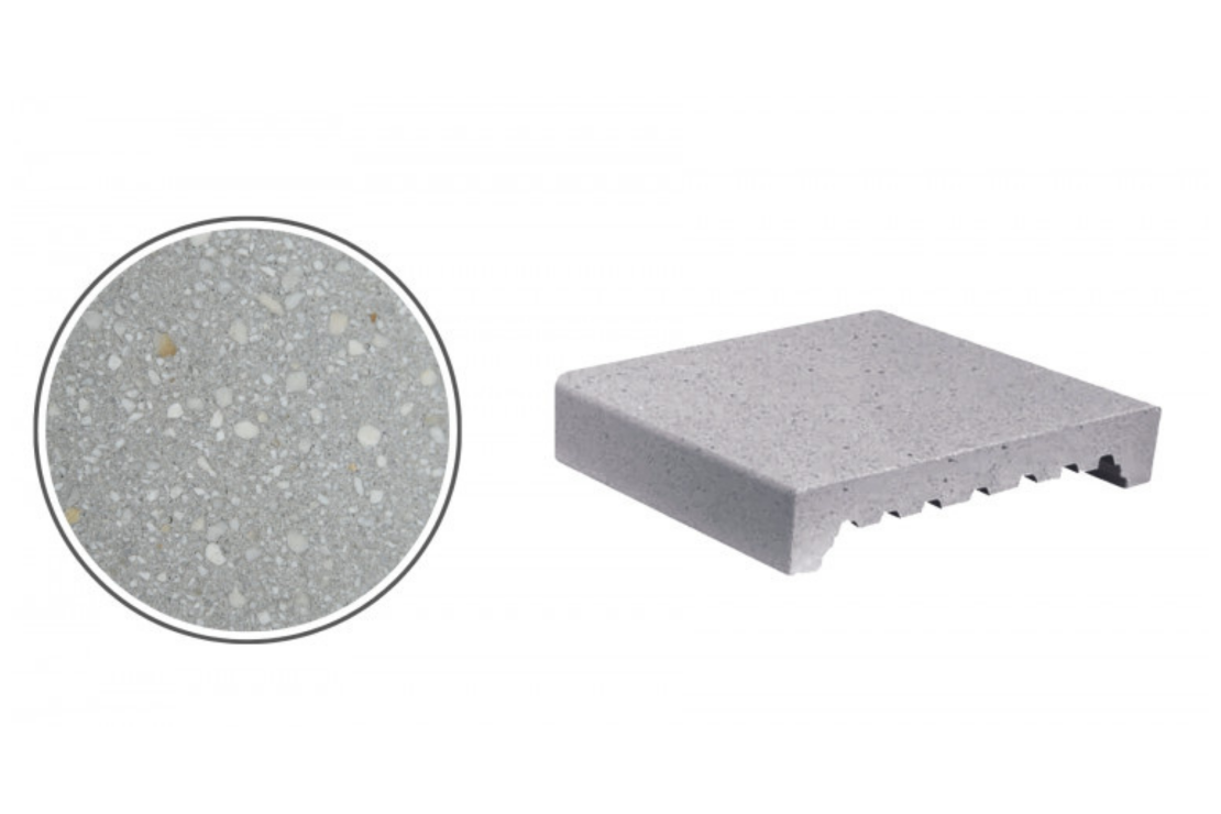 Embout couvre mur gris