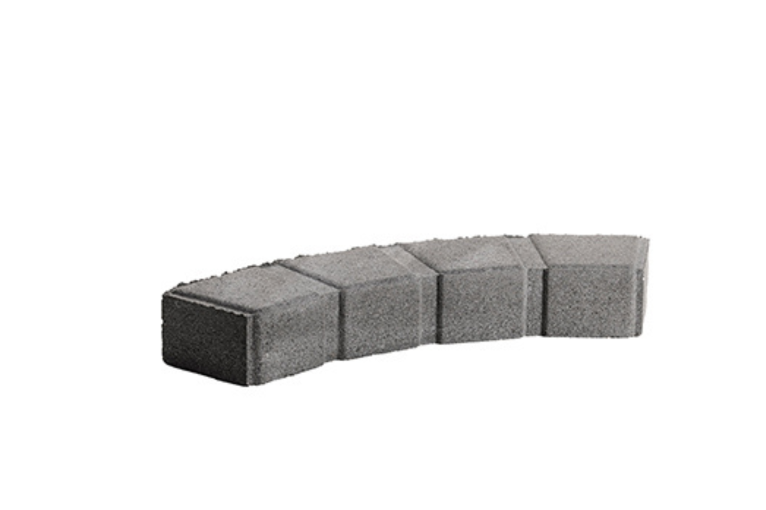 Bordure de jardin en arrondi coloris gris