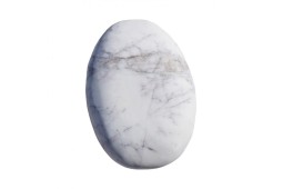 Gros galet décoratif blanc 35x25 cm