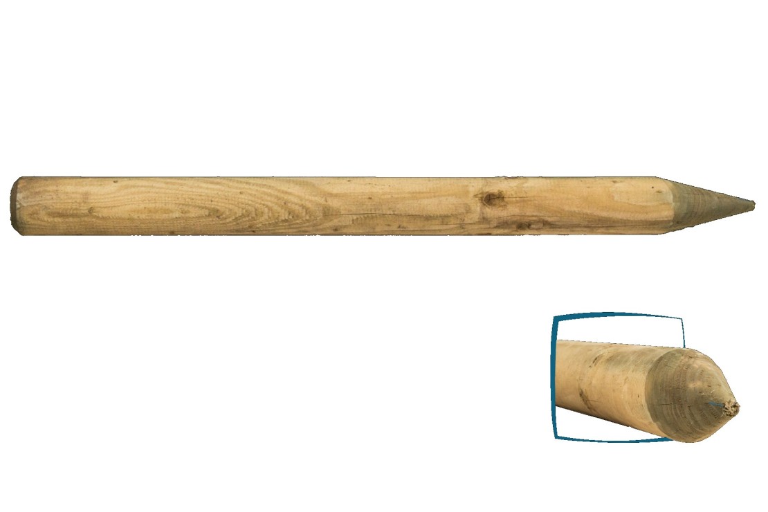 Poteau fraisé épointé D6 H160cm