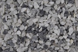 gravillons mélange marbre bleu et blanc