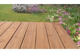 Terrasse en pin autoclave brun