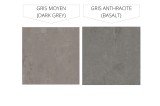 Présentation des 2 coloris de grès cérame Pure art