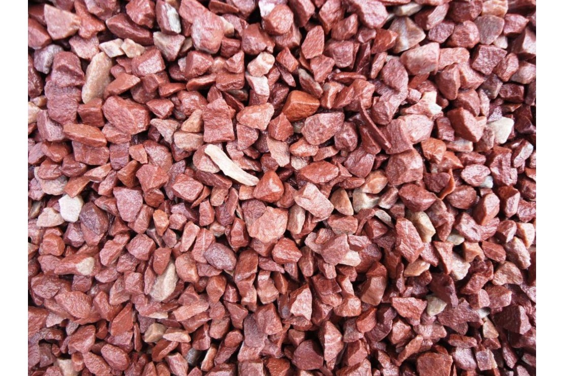 gravier rouge concassé 6/10 mm