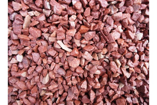 gravier rouge concassé 6/10 mm