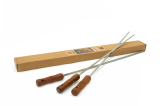 Pack de 3 brochettes avec manches bois.