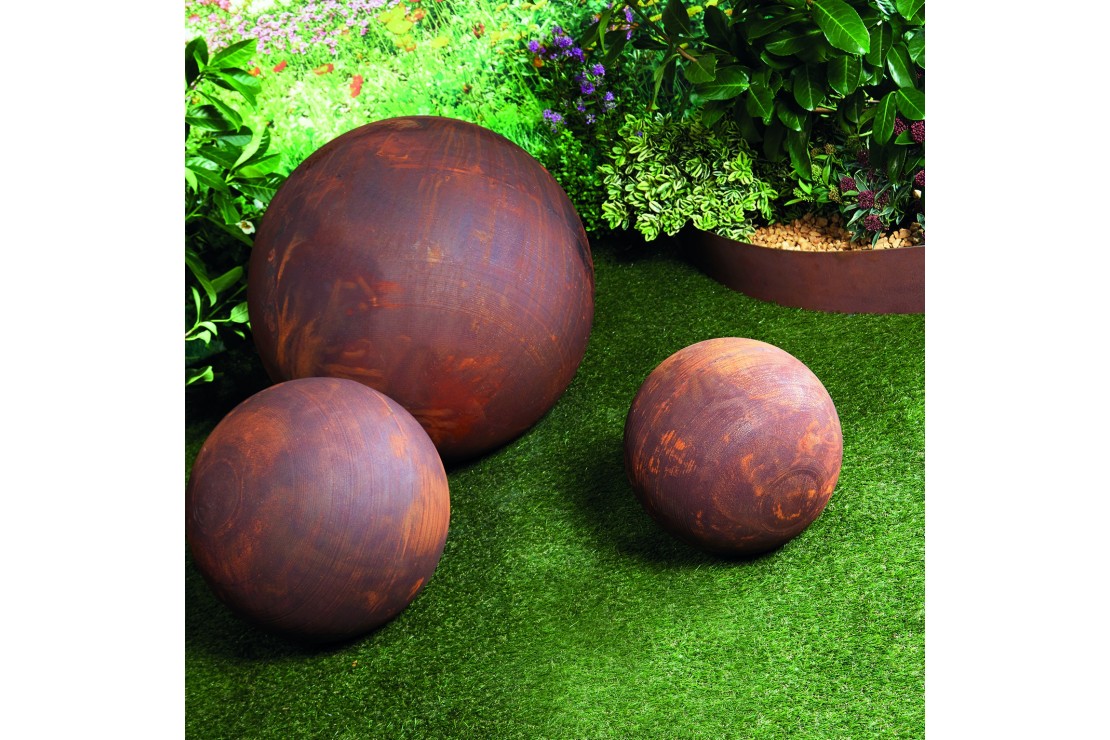 SPHERE PLEINE CORTEN