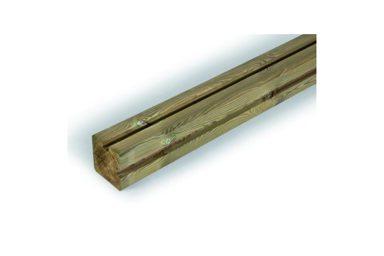 Poteau angle 9x9x115 cm rainures 5.6cm