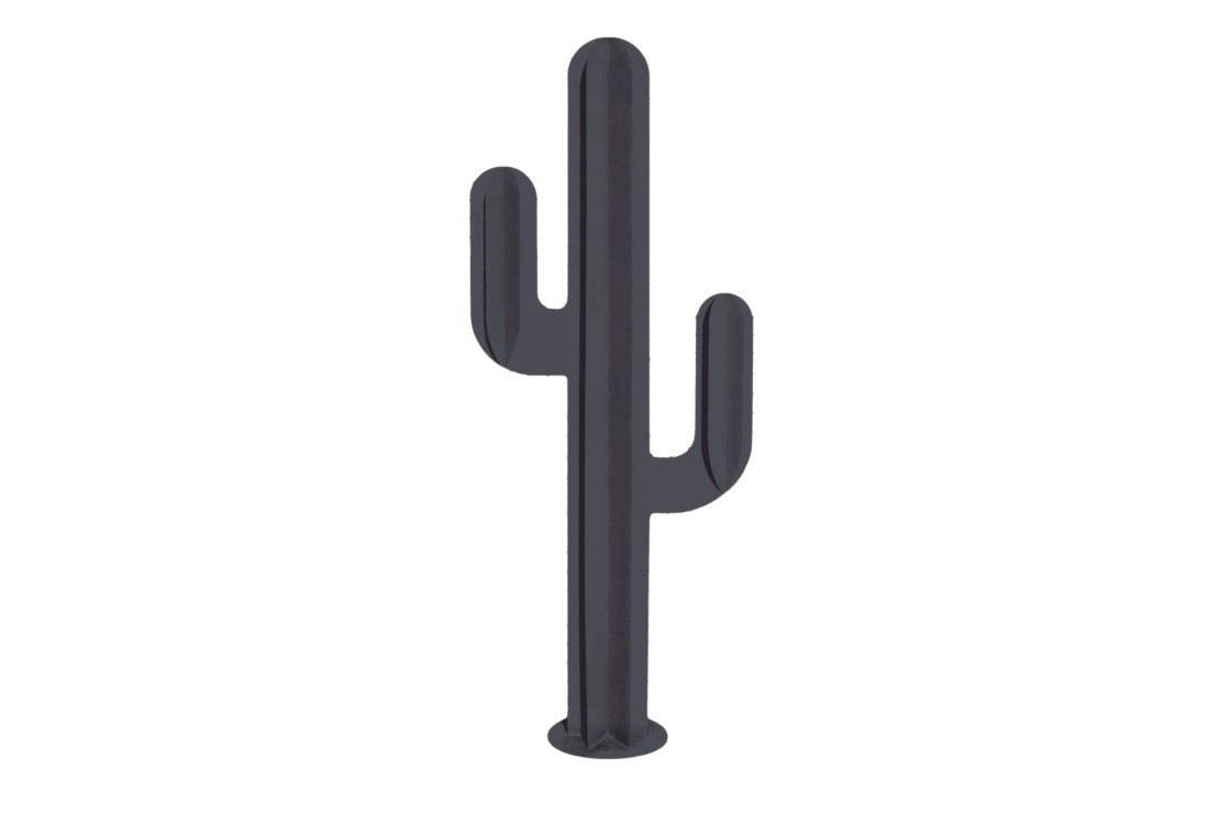 Déco extérieure Statue cactus 3 branches en métal gris
