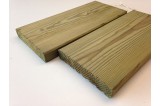 lame de terrasse en pin autoclave vert, face lisse