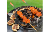 Cercle avec encoches pour cuisson des brochettes au dessus du braséro