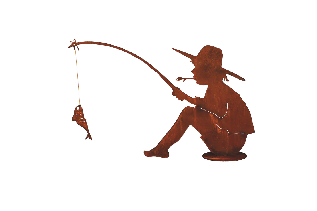 Figurine métal à poser pour la déco de jardin