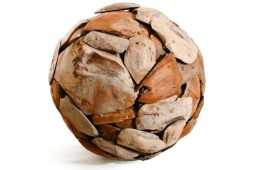 Boule décorative pour l'extérieur en teck