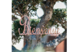 Enseigne de jardin pour souhaiter la bienvenue