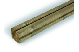 Poteau angle 9x9x235 cm rainures 2.1cm
