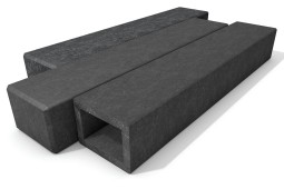 Traverse paysagère verticale en plastique recyclé 100 cm