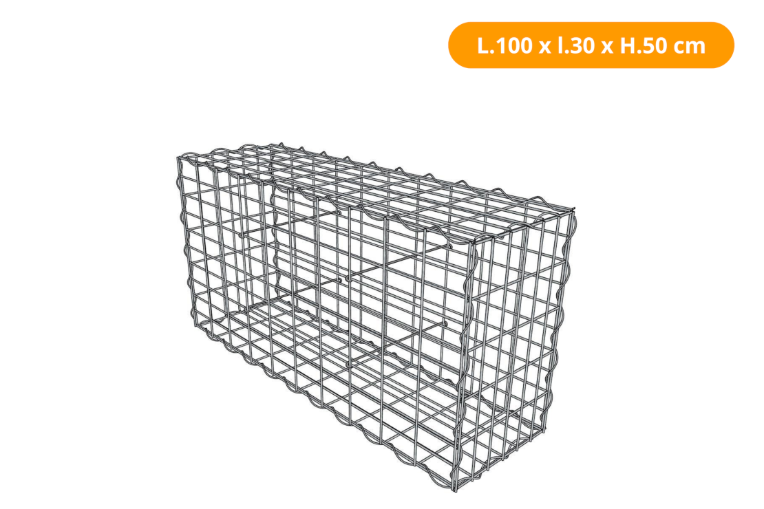 Cage gabion 100x30x50 cm