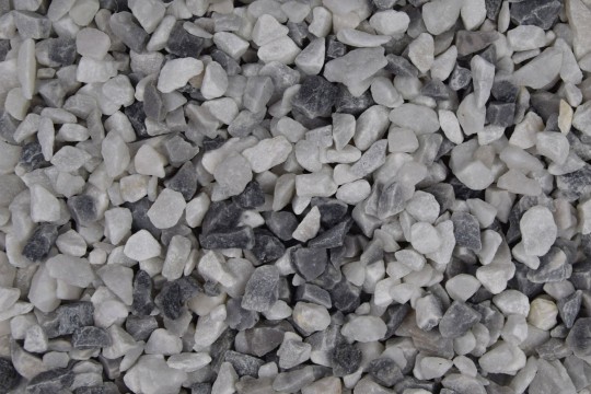 gravillons mélange marbre bleu et blanc
