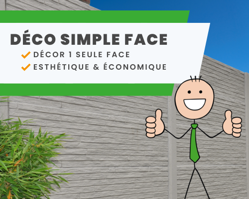 cloture beton simple face