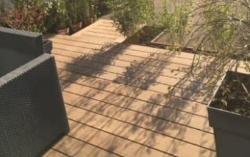 Terrasse massaranduba vue jardinière